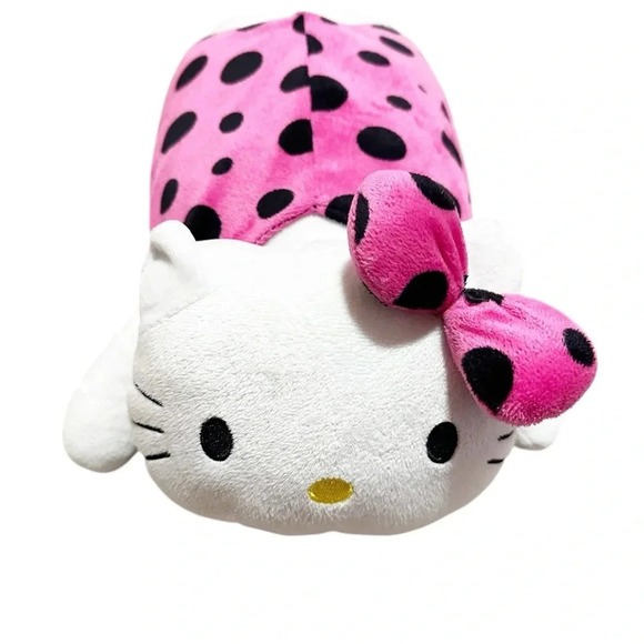 Hello Kitty Other - Hello Kitty pink and white flat plush Sanrio stuffed animal